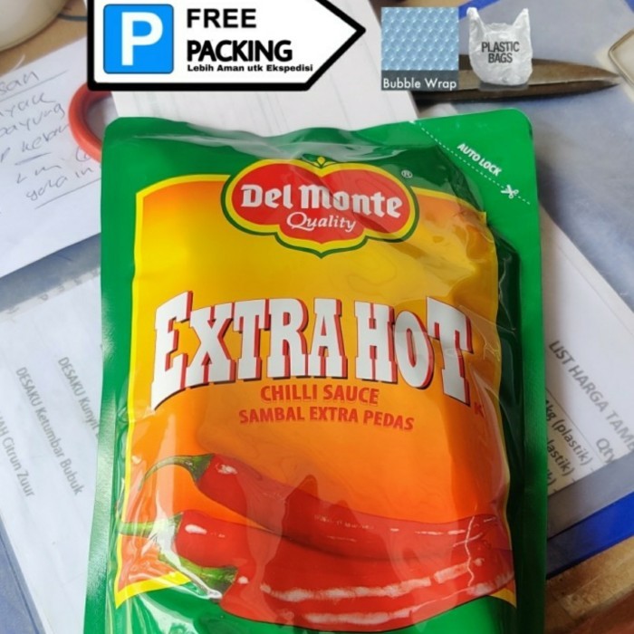 

Delmonte Saus Sambal Extra Hot 1kg Pouch per dus isi 10 Grosir