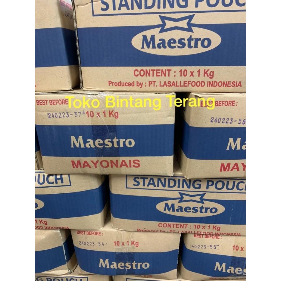 

Mayonais/Mayonnaise Maestro Mayonaise 1 Kg X 10 Pcs Per Dus/Karton