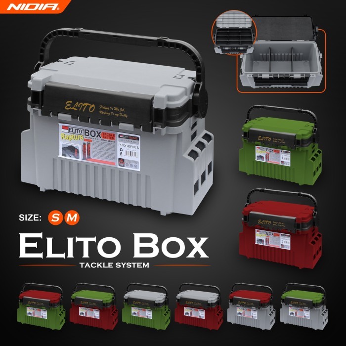 ELITO TACKLE BOX 6L dan 12L BOX PANCING BOX UMPAN PANCING