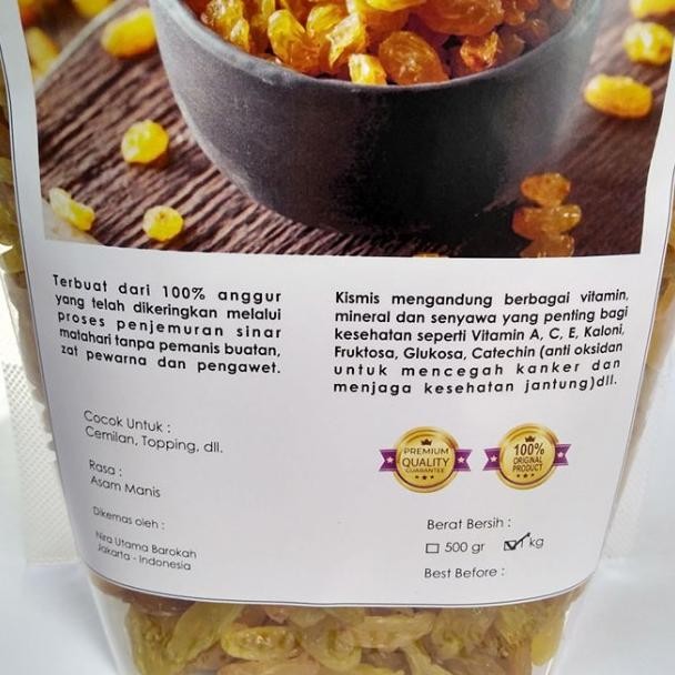 

Kiss Gold 1 Kg Quality Golden Raisin Oleh Oleh Haji Umroh