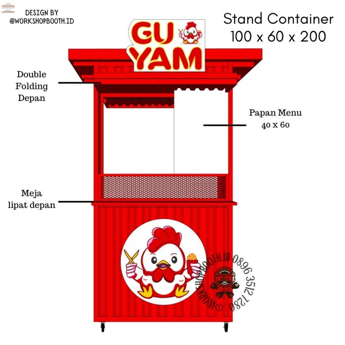 

Stand Container Custom 1m x 60