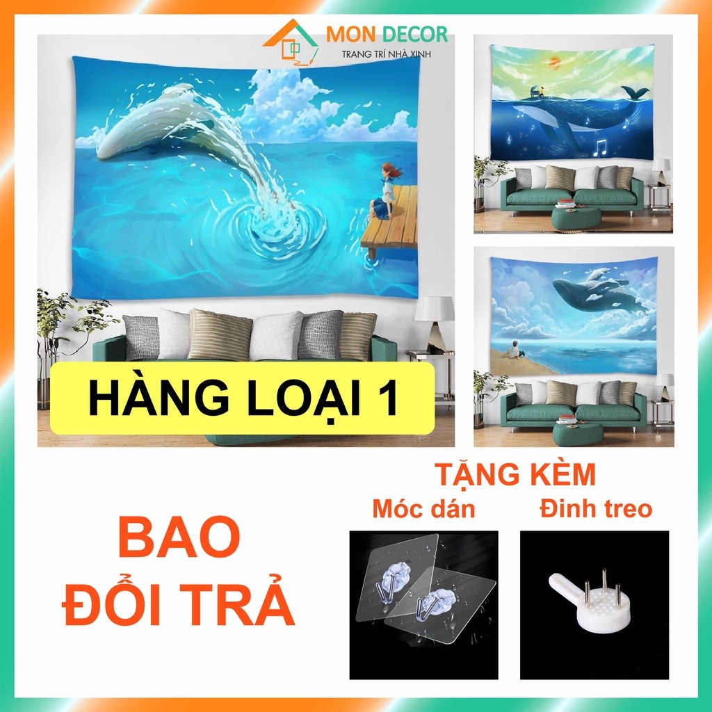 

[GRATIS Gantungan Dinding + Paku] Lukisan Kanvas Dekoratif dengan Pola Paus ukuran 75x100cm - Gantungan dinding kain paus |qbnnCdxm|