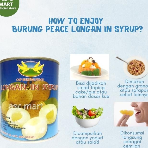 

Buah Kaleng Peace Longans In Syrup - Thailand