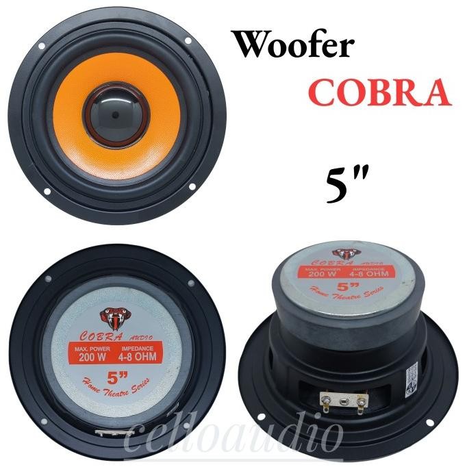 Komponen Speaker Woofer 5 Inch Cobra 5" 200 Watt