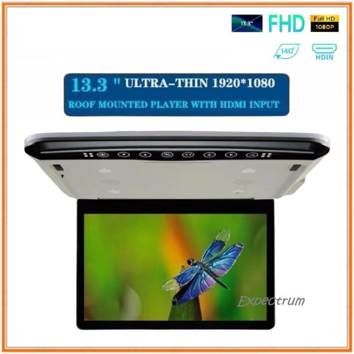 Termurah Tv Plafon / Roof 13.3" Ips Screen Full Hd 1080P. Usb, Mmc, Hdmi