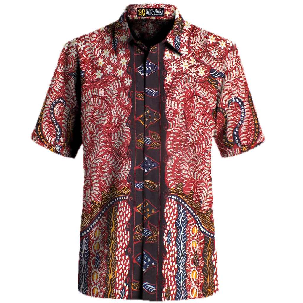 Kemeja Batik Tulis Madura Baju Batik Pria Lengan Pendek F953