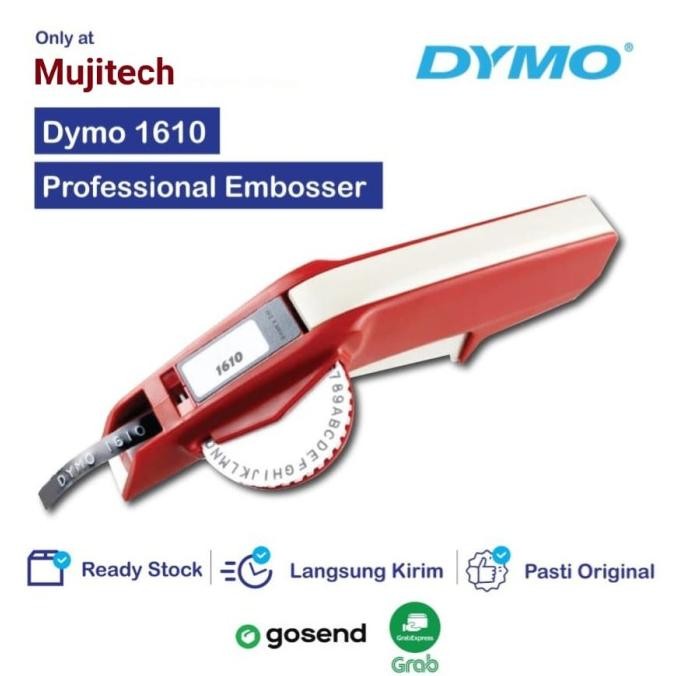 

LABEL MAKER EMBOSS DYMO 1610 BONUS 2 LABEL ORI DYMO HITAM