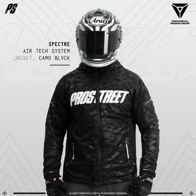NEW Jaket Motor Prostreet Spectre Air Tech System Camo Blvck