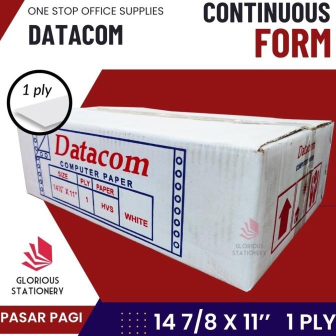 

TERBARU - Kertas Continuous form 14 7/8 x 11 1ply merk Datacom