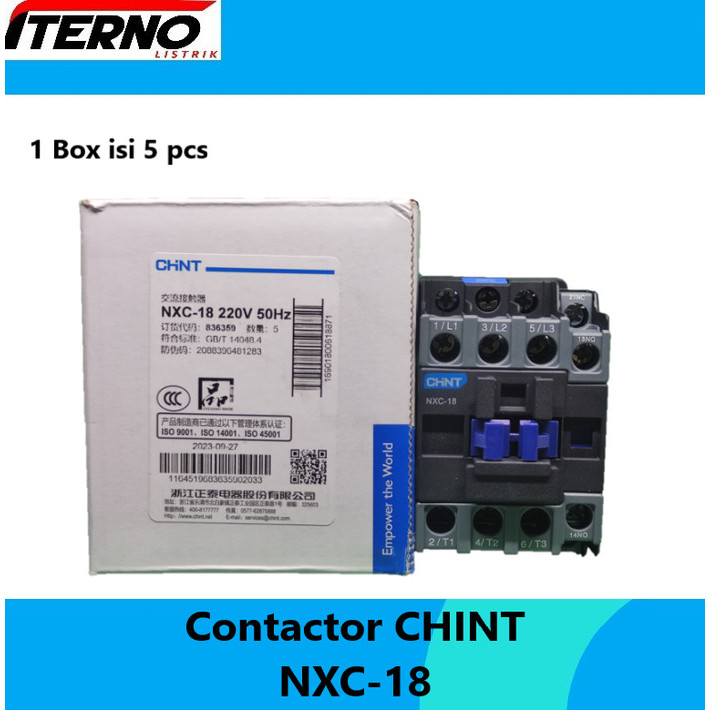 Cuci Gudang Nxc-18 220V Chint Kontaktor Nxc18