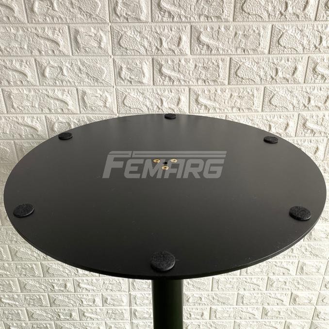 Kaki Meja Femarg Piatto-Bar 58Cm Hitam | Cafe Restoran Plat Besi