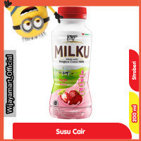 

Milku Susu UHT Cair Stroberi Botol 200 ml