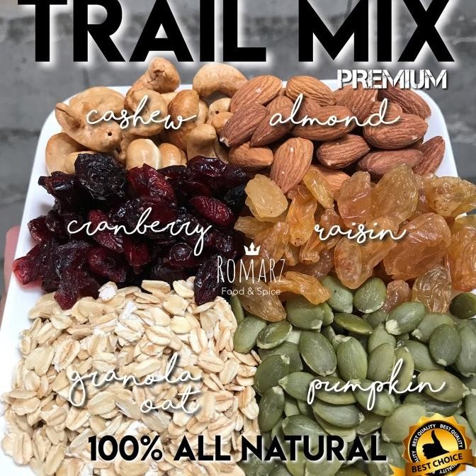 

terbaru trailmix granola #01 roasted mixed nut - super food almond mede 500gr