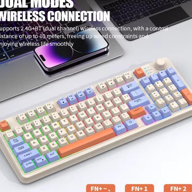 Gang Keyboard K940 - Rgb Light Wireless Keyboard / Mechanical Feel