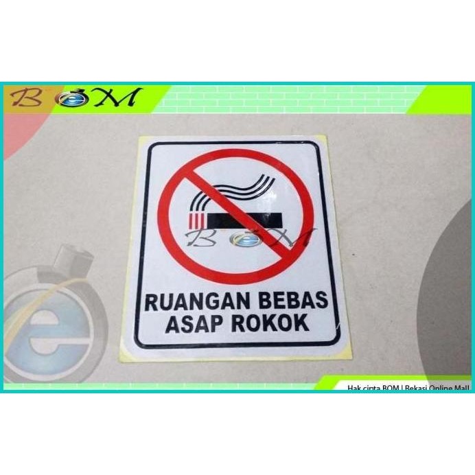 Stiker Sticker Cutting kawasan dilarang merokok ruang bebas asap roko