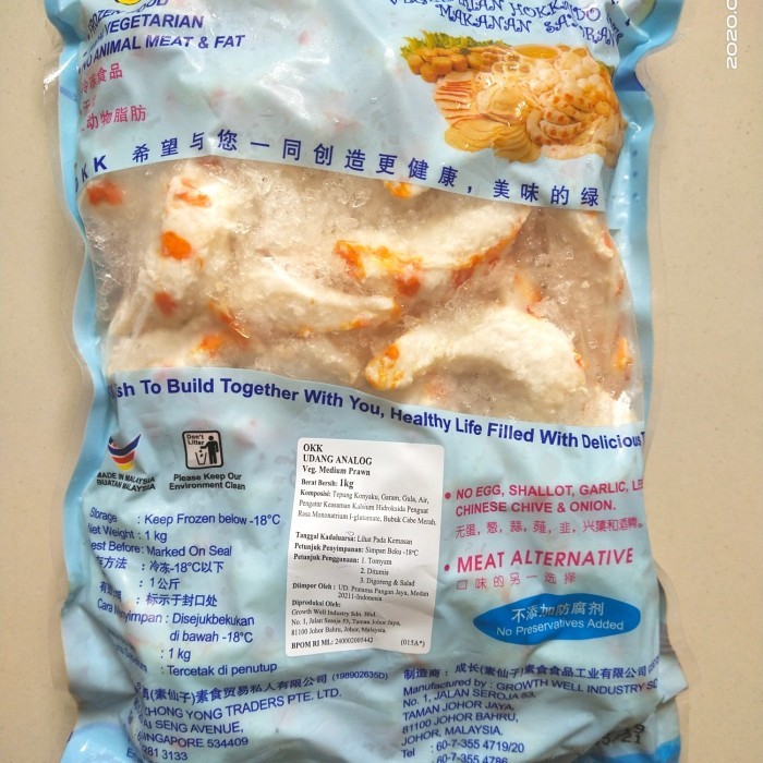 

Okk Medium Prawn Udang Vegan 1Kg
