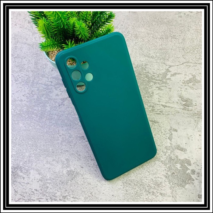 SAMSUNG GALAXY A32 4G LIQUID SILICONE RUBBER SOFT COVER CASE CASING - SAMSUNG A32 4G, HIJAU TUA