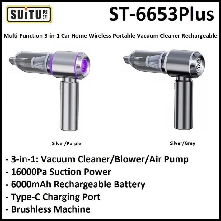 SUITU ST-6653Plus - Multifunction Car Home Portable Vacuum Cleaner - Penyedot Debu Multifungsi