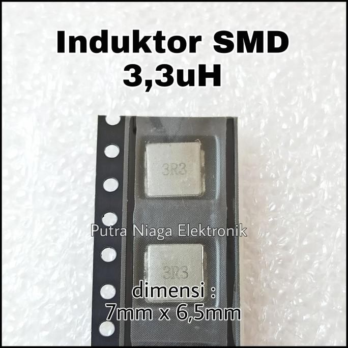 Induktor SMD 3,3uH Inductor Power 3.3uH 7mm x 6,5mm marking : 3R3 putr4n Ayo Beli