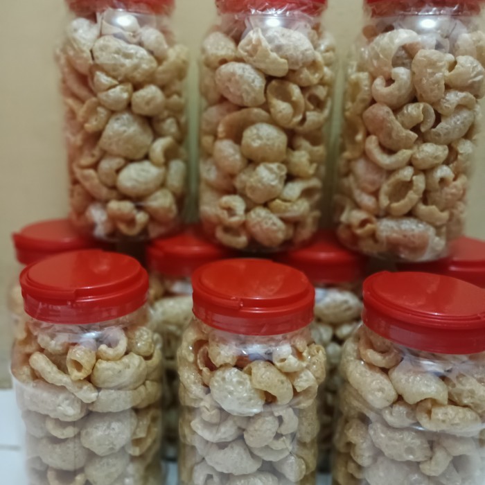 

Kerupuk Kulit Babi Kwalitas Premium Toples 3 Liter