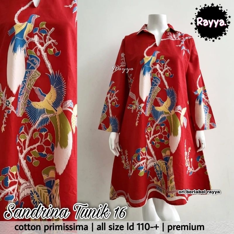 Baju Batik Atasan Batik Wanita Kerja Kantoran Dress Tunik Batik Papua Burung Cendrawasih Batik
