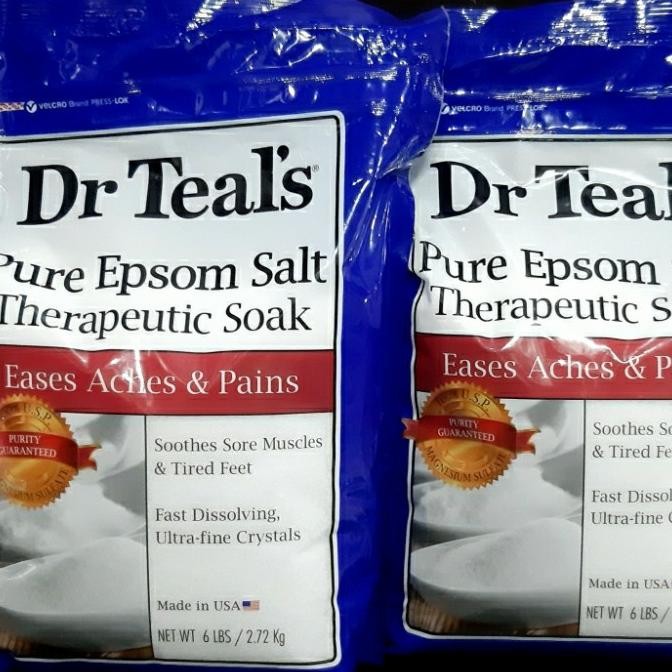 

Dr Teal's pure epsom salt therapeutic soak made in usa repack 250gr