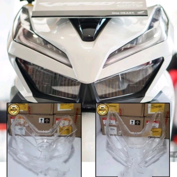 KACA MIKA LAMPU DEPAN VARIO 125 150 NEW LED ESP ORI HONDA STANLEY RESM