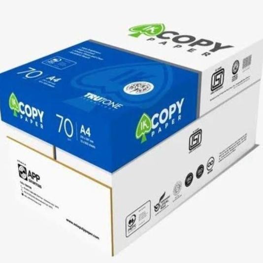 

TERMURAH - [Grab/Gojek] Kertas Fotocopy Print IK Copy Paper A4 70 gr Dus Box