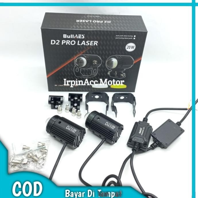 Lampu Tembak Foglam Lampu Sorot merek BULLAES TERANG PADAT D2 laser - Bullaes V2