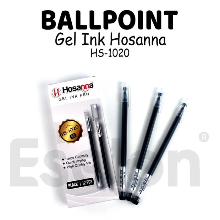 

Terbaru 12buah Pulpen Gel Office HS- 1020 / Pulpen Gel Hosanna HS-1020 Berkualitas 100% ori