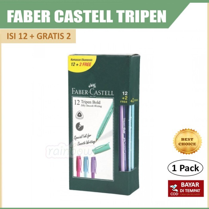 

Terbaru `Terbaru~ Faber Castell Pulpen Tripen 1 Box Isi 12 + Gratis 2 Original Tinta Hitam Alat