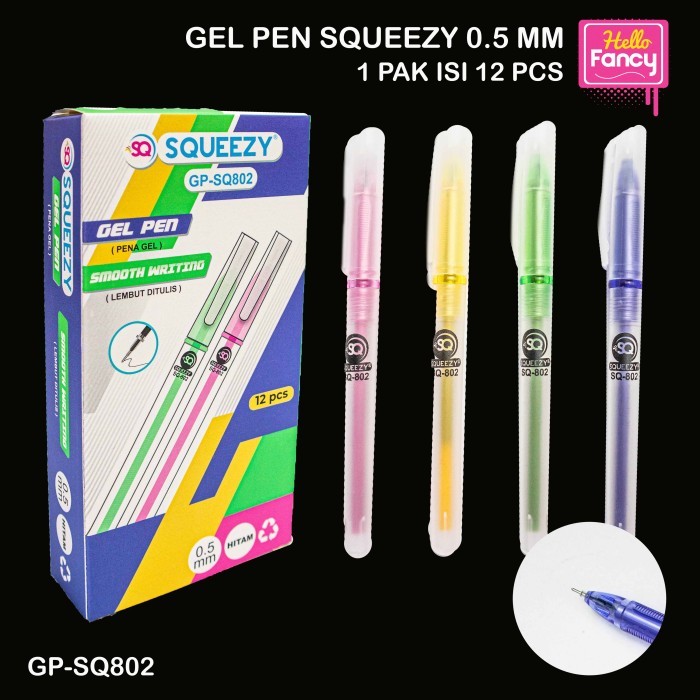 

Terbaru Grosir Pulpen Gel Squeezy / Pena Gel Pen Office Smooth 0,5mm 1 Pak Hit 100% ori