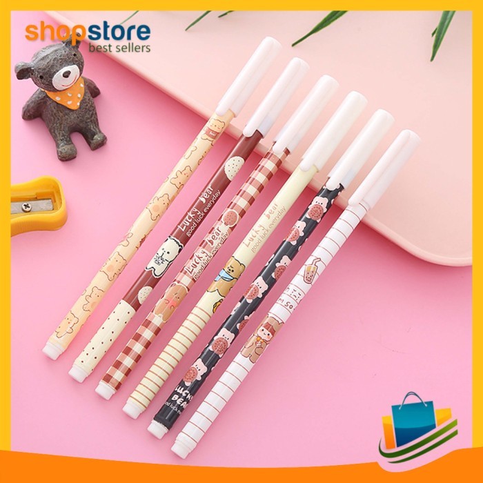 

Terbaru Pulpen Korea Pelajar Dan Kantor Beruang Lucu Pen Gel Motif Cute Bear 100% ori