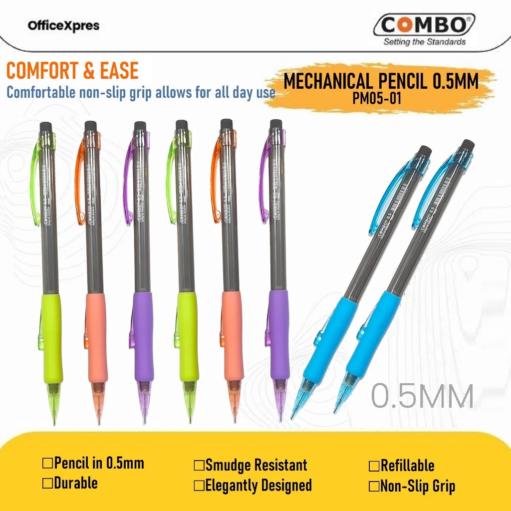

Pensil Mekanik Mechanical Pencil Refillable Pensil Mekanik Mechanical Pencil Combo PM05-01 0.5 MM