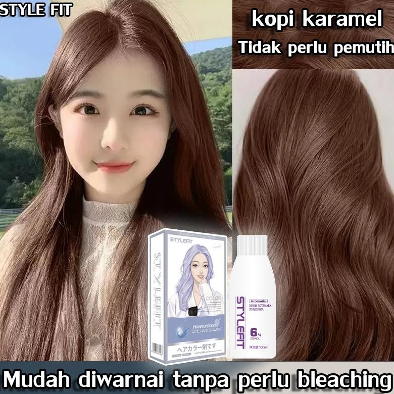 Cb - Style Fit Cat Rambut Coklat Caramel Cat Rambut Bagus Tanpa BleacCat Rambut Ash GreyCat RambutCa