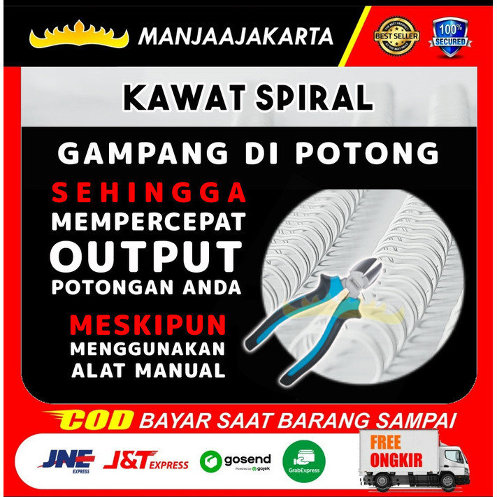 

Spiral Kawat Roll 7/8 Nomer 14 Untuk Jilid Buku Agenda Lubang Besar Diskon