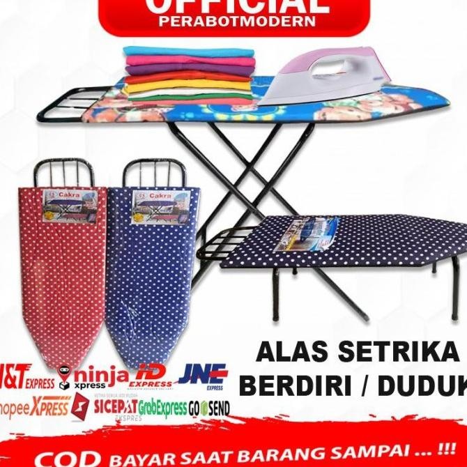 Alas Setrika berdiri Dan Duduk / Meja Setrika Stand Lipat
