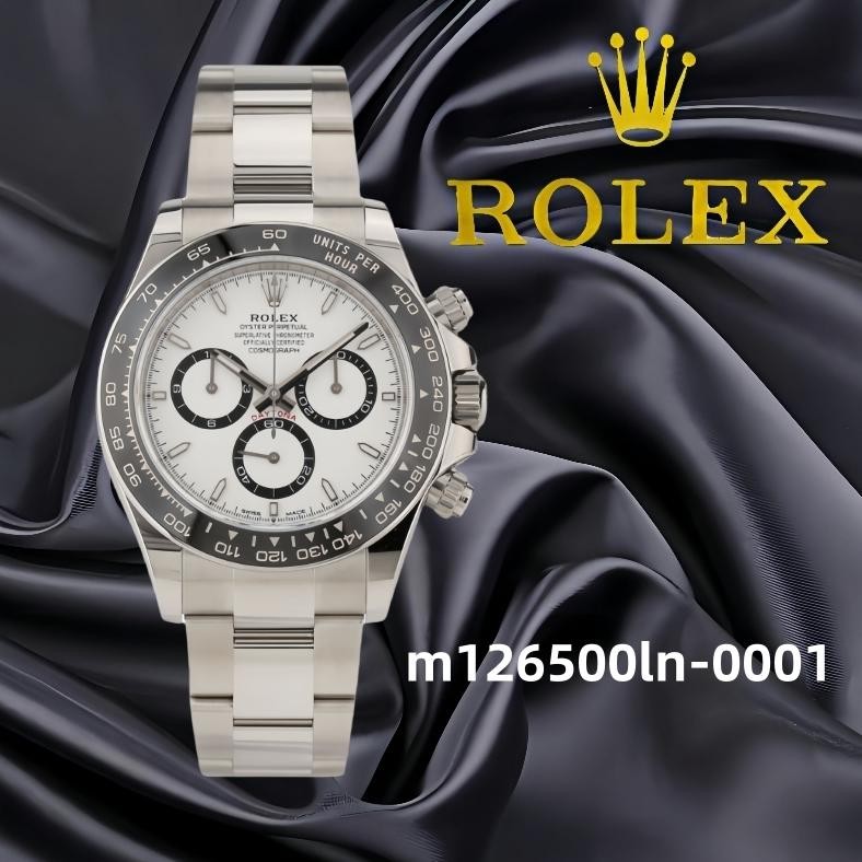 Original ROLEX jam Bahan Kosmografi Teflon 18ct Otomatis 40mm Watch Femaletangan ori Cosmograph Dayt