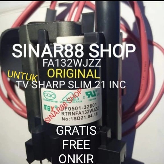 FLAYBACK TV SHARP 21 INC SLIM FA132JZZ FA 132 FLAIBACK FLYBACK PLAYBAC