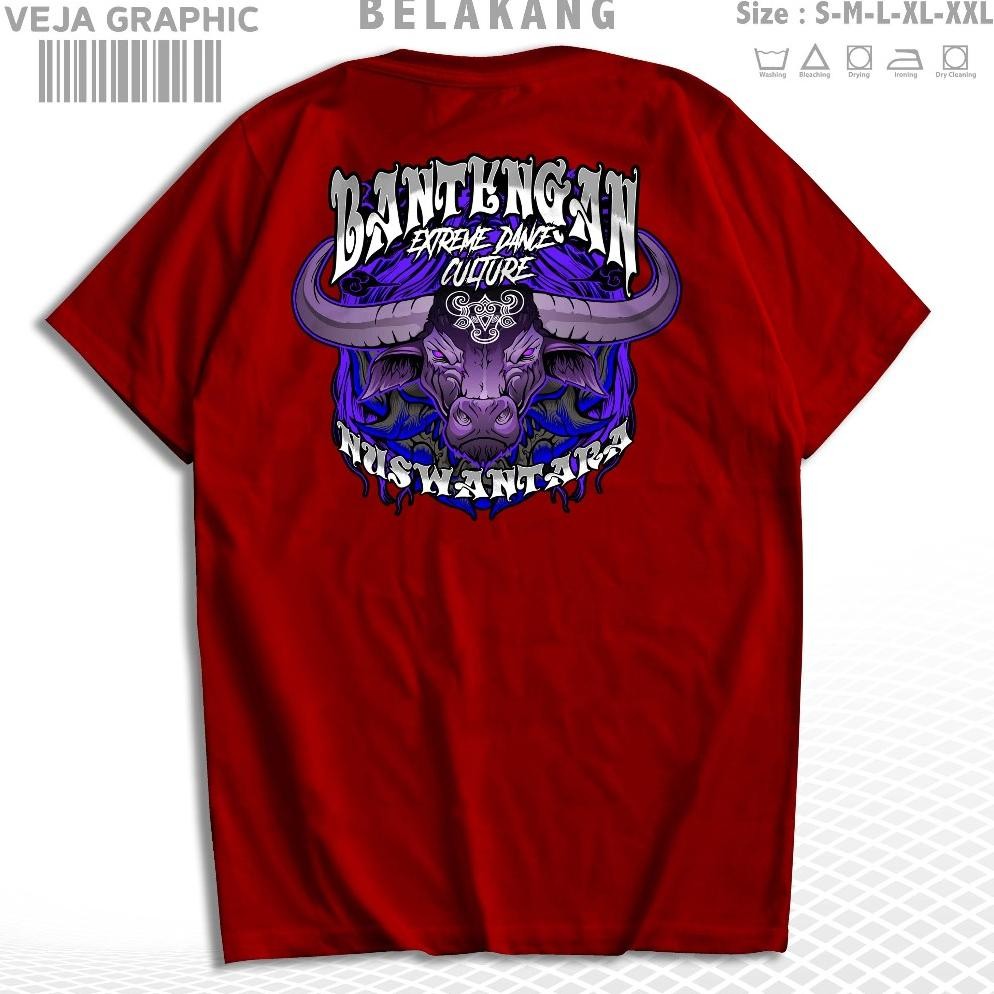 Vejagraphic Kaos Bantengan Nuswantara Extreme Dance Indonesia | T-Shirt Indonesia Culture Pria Dan W