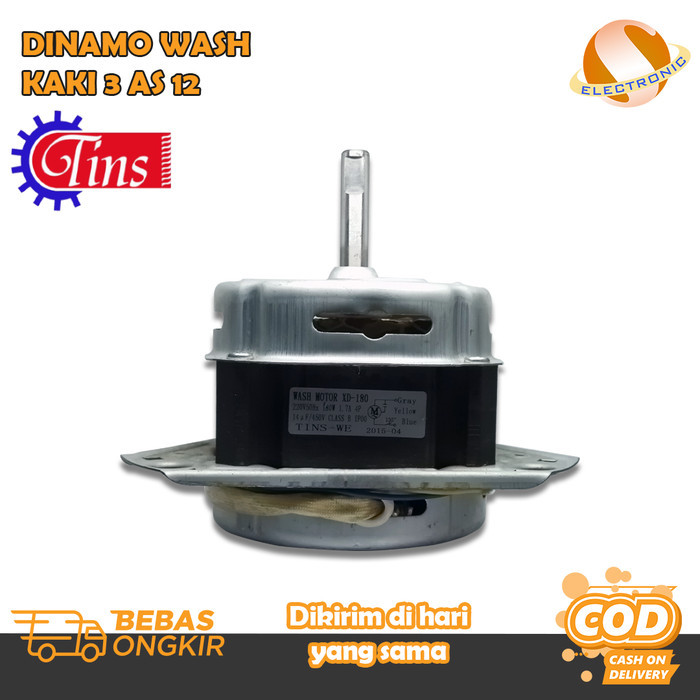 DINAMO PENCUCI MESIN CUCI SHARP AS 12 180 WATT KAKI 3 LILITAN TEMBAGA