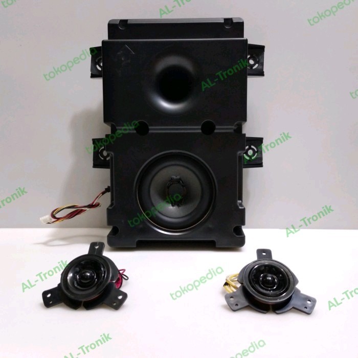 1 SET SPEAKER ORI LED TV POLYTRON PLD24D123 24D123 SUBWOOFER + TWEETER
