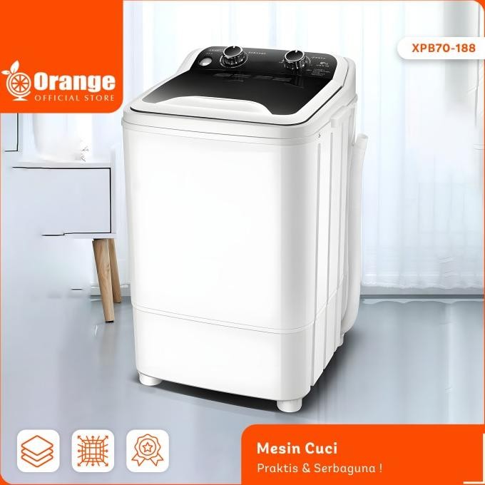 ORANGE MESIN CUCI MINI PENGERING BAJU PORTABLE