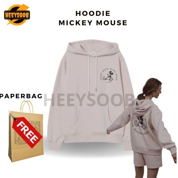 HOODIE WANITA HOODIE HNM MICKEY MOUSE SWEATSHIRT WANITA HOODIE H&M
