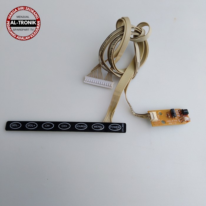 SENSOR DAN TOMBOL TV LED AKARI 32 INCH MODEL LE 32V90 IR RECEIVER MANUAL LE32V90
