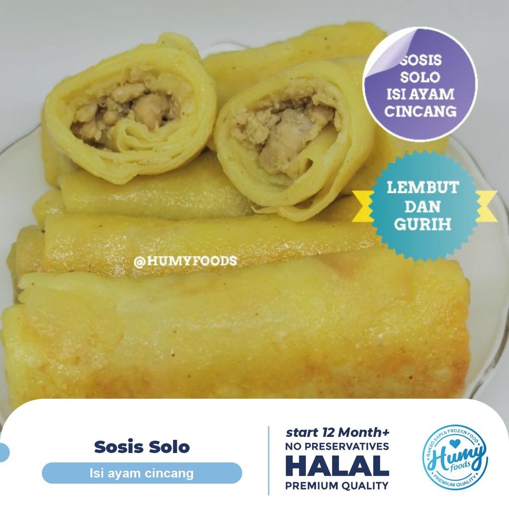 

SOSIS SOLO ISI AYAM CINCANG HOMEMADE (10pcs) no pengawet no MSG
