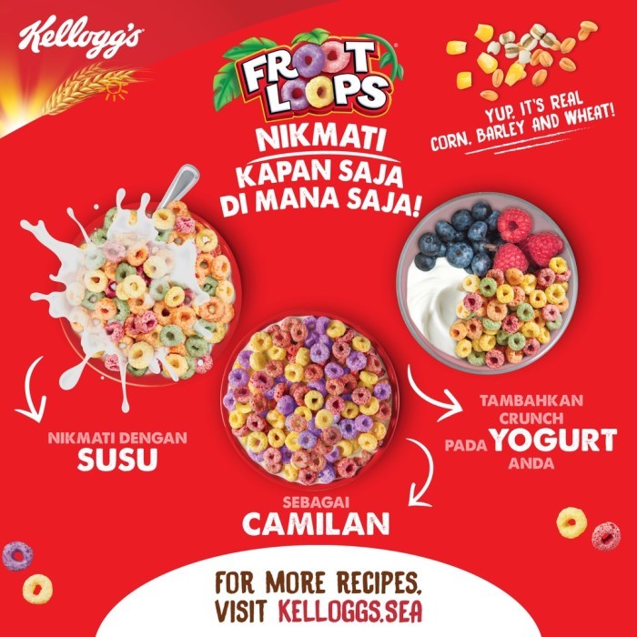 

[Carton Deals] Kelloggs Froot Loops 300G X 18Pcs New