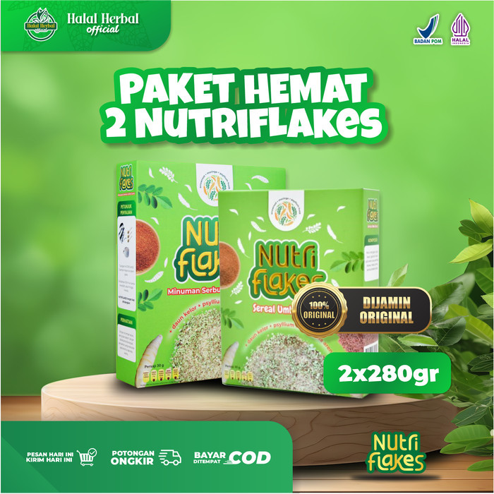 

Nutriflakes Paket 2 Box - Sereal Sehat Umbi Garut Solusi Maag & Gerd Diskon