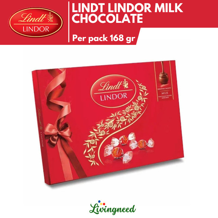 

Lindt Lindor Milk Chocolate Truffles Premium Gift Box Cokelat Import New