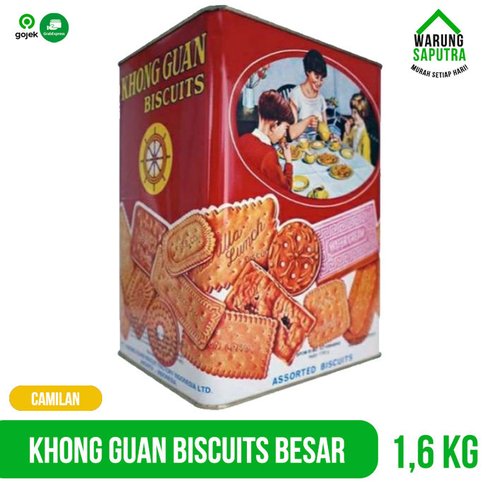 

Khong Guan Merah Biscuits Kaleng Besar 1,6 Kg Terbaik